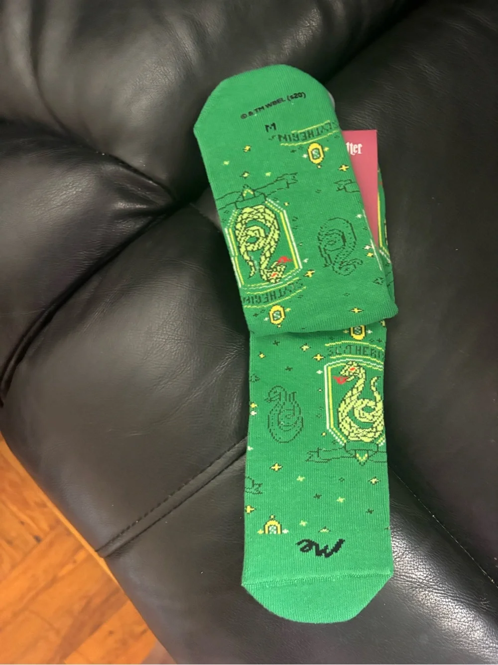 Warner Bros. Harry Potter Green Slytherin Crest Crew Socks